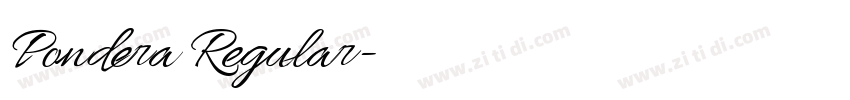 Pondera Regular字体转换 Pondera Regular字体转换